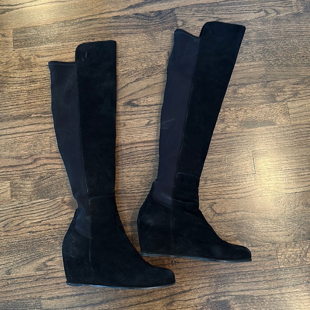Stuart Weitzman Hidden Wedge Stretch Boot - image 1